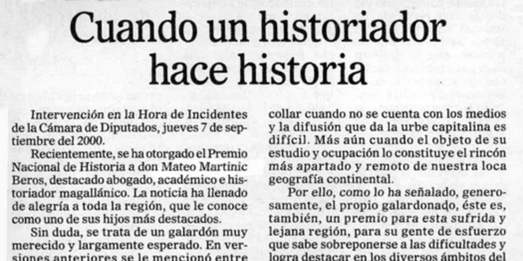 Cuando un historiador hace historia