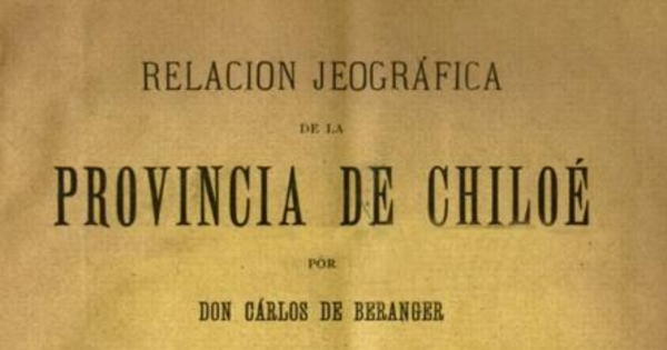 Relación jeográfica de la provincia de Chiloé