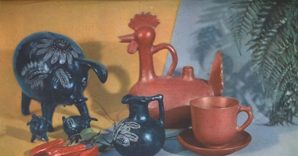 Cerámica de Quinchamalí junto a otras cerámicas de greda roja