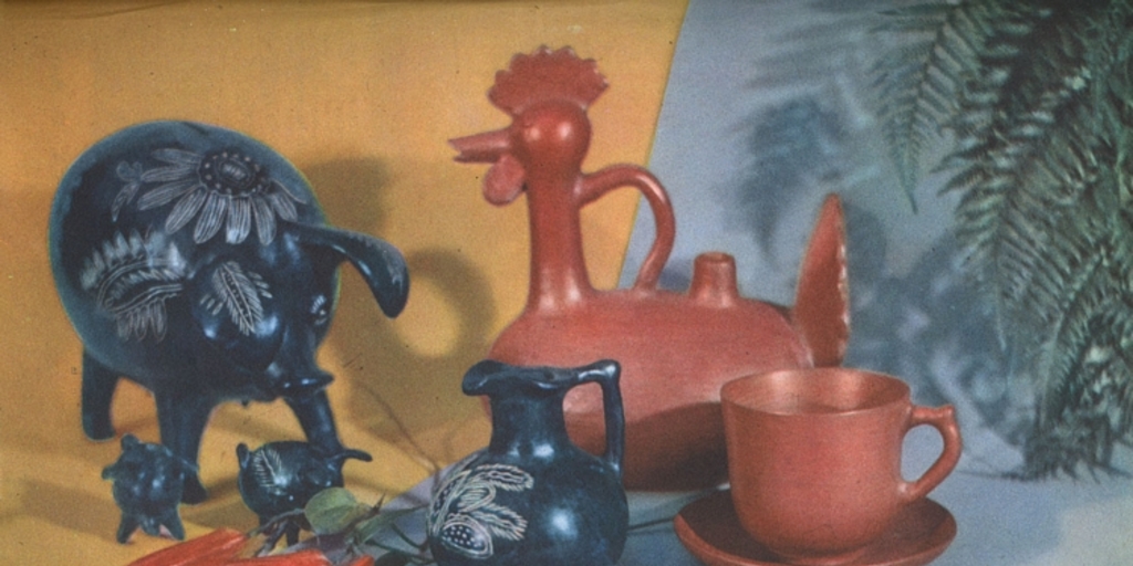 Cerámica de Quinchamalí junto a otras cerámicas de greda roja