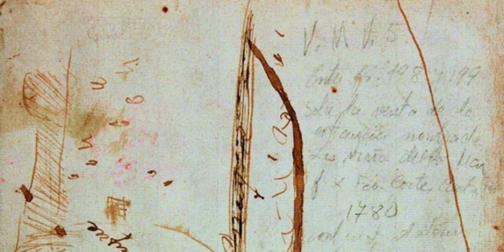 Croquis de la venta de la estancia "La Viña del Mar", 1780