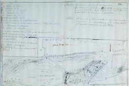 Plano del camino de la quebrada de San Francisco al cerro de La Cordillera, Valparaíso, 1809