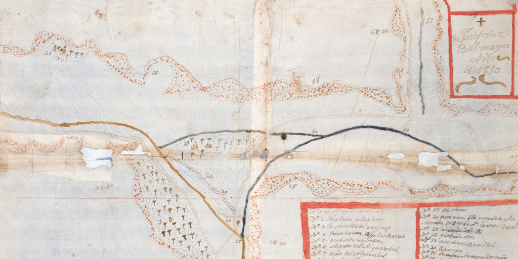 Plano particular y descriptivo del zerro y mineral de Chanchoquín, Copiapó, 1782