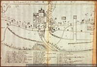 Plan de la cituación: local del balle de Barraza, 1818