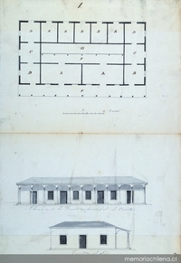 Plano proyecto de la aduana de Copiapó, 1834