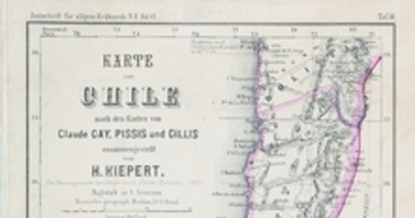 Karte von Chile, 1870