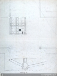 Plano para formar conductos subterráneos y alterar la superficie en las calles de Santiago, 1847