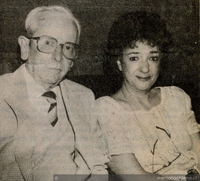 Juan Lémann junto a Margarita Herrera, 1988