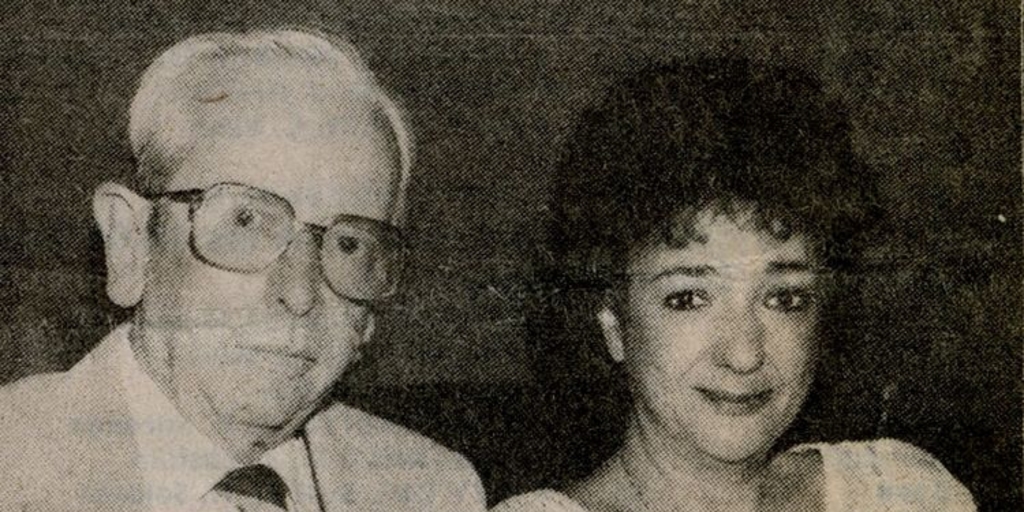 Juan Lémann junto a Margarita Herrera, 1988