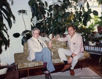 Juan Lémann junto al compositor estadounidense Jacob Druckman, Nueva York, 1981