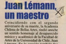 Juan Lemann un maestro