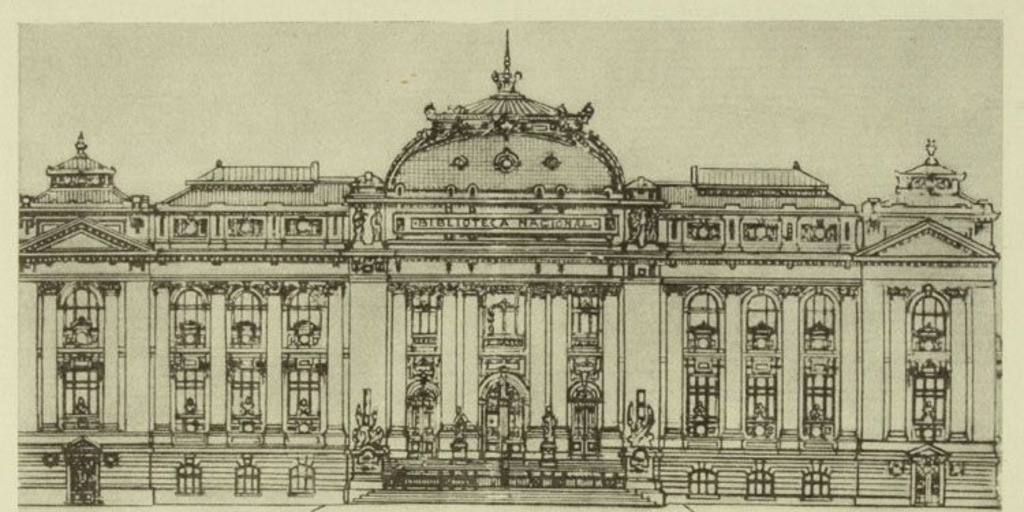 Proyecto de fachada de la nueva Biblioteca Nacional