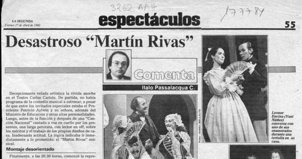 Desastroso "Martín Rivas"