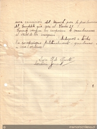 Correspondencia de la Secretaria General del Movimiento Pro-Emancipación de las Mujeres de Chile (MEMCH), Elena Caffarena, enero-febrero, 1939