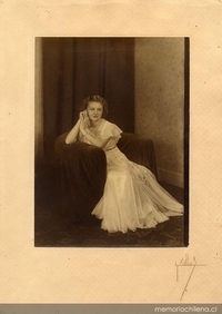 Retrato de Dorothy Sorensen, Punta Arenas, ca. 1937