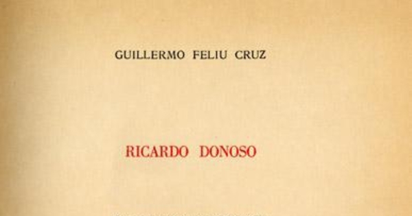 Ricardo Donoso : sus referencias a la bibliografía política, social, literaria y biográfica de Chile