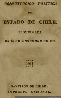 Constitución política del estado de Chile : promulgada en 29 de diciembre de 1823