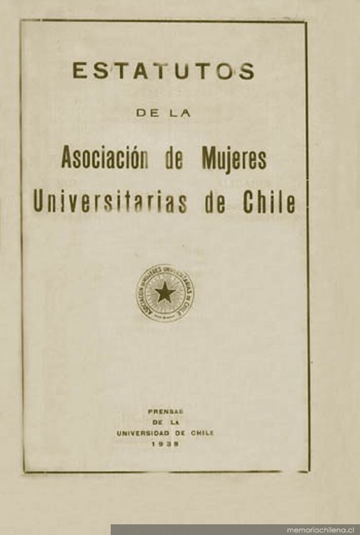 Estatutos de la Asociación de Mujeres Universitarias de Chile