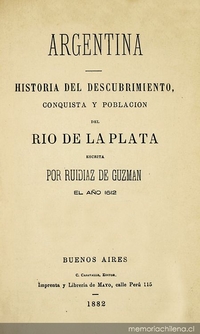 Historia del Descubrimiento, Conquista y población del Rio de la Plata