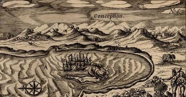 Vista de Concepción hacia 1615