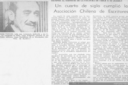 Un cuarto de siglo cumplió la Asociación Chilena de Escritores