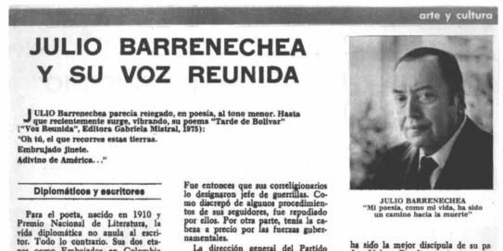 Julio Barrenechea y su Voz reunida