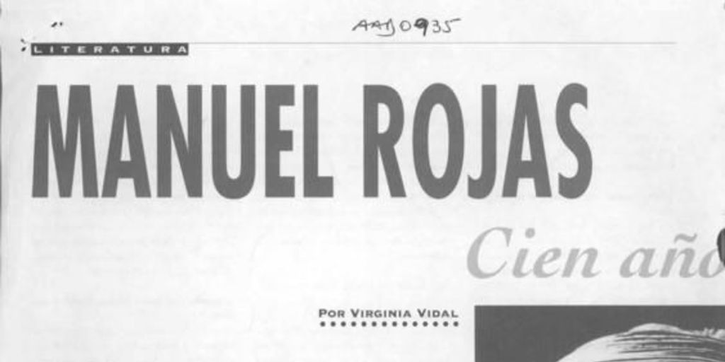 Manuel Rojas : cien años de vida
