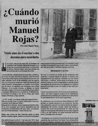 Cuando murió Manuel Rojas?