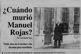 Cuando murió Manuel Rojas?