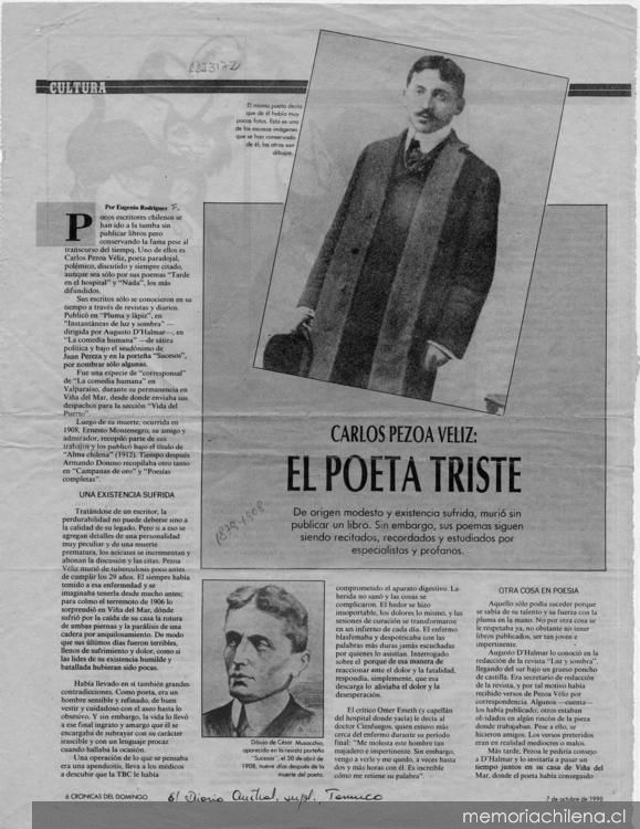 Carlos Pezoa Véliz : el poeta triste