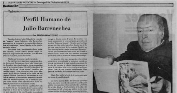 Perfil humano de Julio Barrenechea