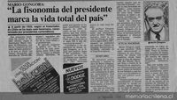 Mario Góngora: La fisonomía del presidente marca la vida total del país