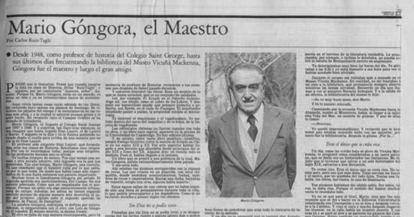 Mario Góngora, el maestro