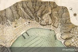 Plano de Valparaíso: Dibujado y corregido por la Dirección de Obras públicas con la demarcación de los terrenos formados en el nuevo malecón.