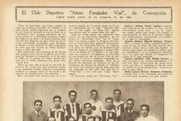 El club deportivo Arturo Fernández Vial de Concepción : ligera reseña de su actuación en las lides