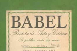 Babel : revista de arte y crítica : número 31, enero-febrero 1946