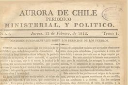 Aurora de Chile : periódico ministerial, y político