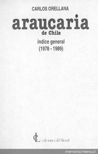 Araucaria de Chile : índice general (1978-1989