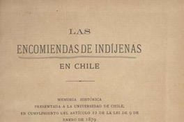 Las encomiendas indígenas en Chile