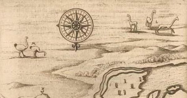 Mapa del Estrecho de Magallanes elaborado por la expedición de Schouten y Le Maire, 1616