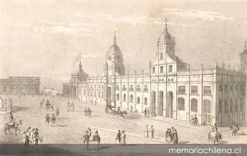 Plaza de Armas de Santiago, ca. 1830