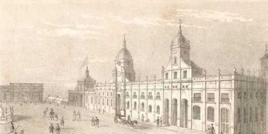 Plaza de Armas de Santiago, ca. 1830