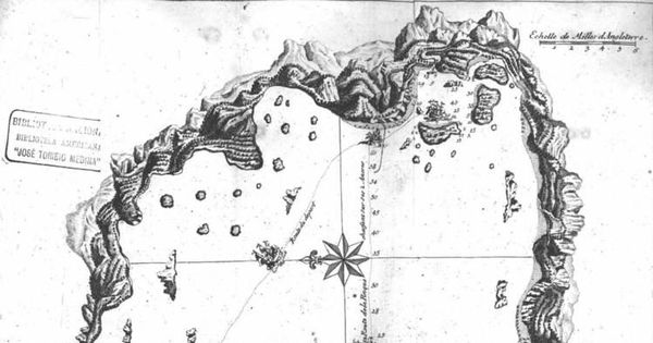 Plan de une Baye de la Cote du Chili, decouverte ...en 1741