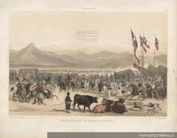 Una carrera en las lomas de Santiago, siglo XIX