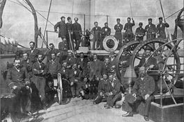 Oficialidad del acorazado Almirante Cochrane. Combate Naval de Angamos, 1879