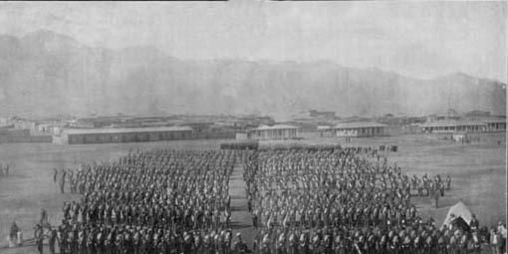 Regimiento Santiago N° 5 de Línea, en el campamento de Antofagasta