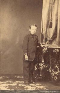José Toribio Medina durante su infancia, ca. 1860