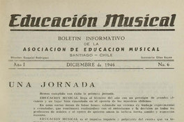 Educación Musical. Número 6, diciembre de 1946