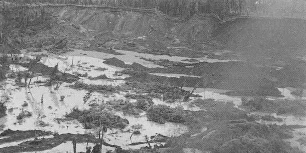 Derrumbes sobre el río San Pedro, 1939