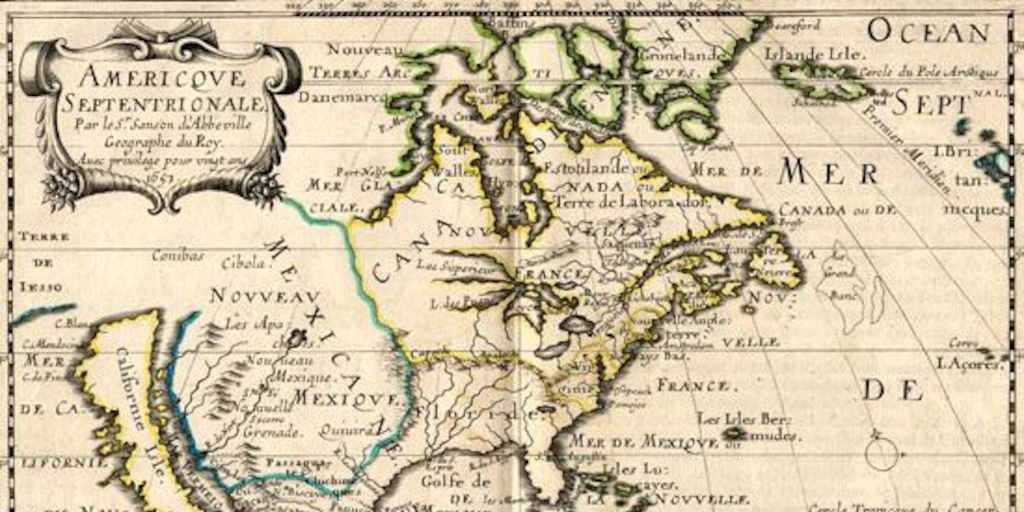 Amerique septentrionale, 1657
